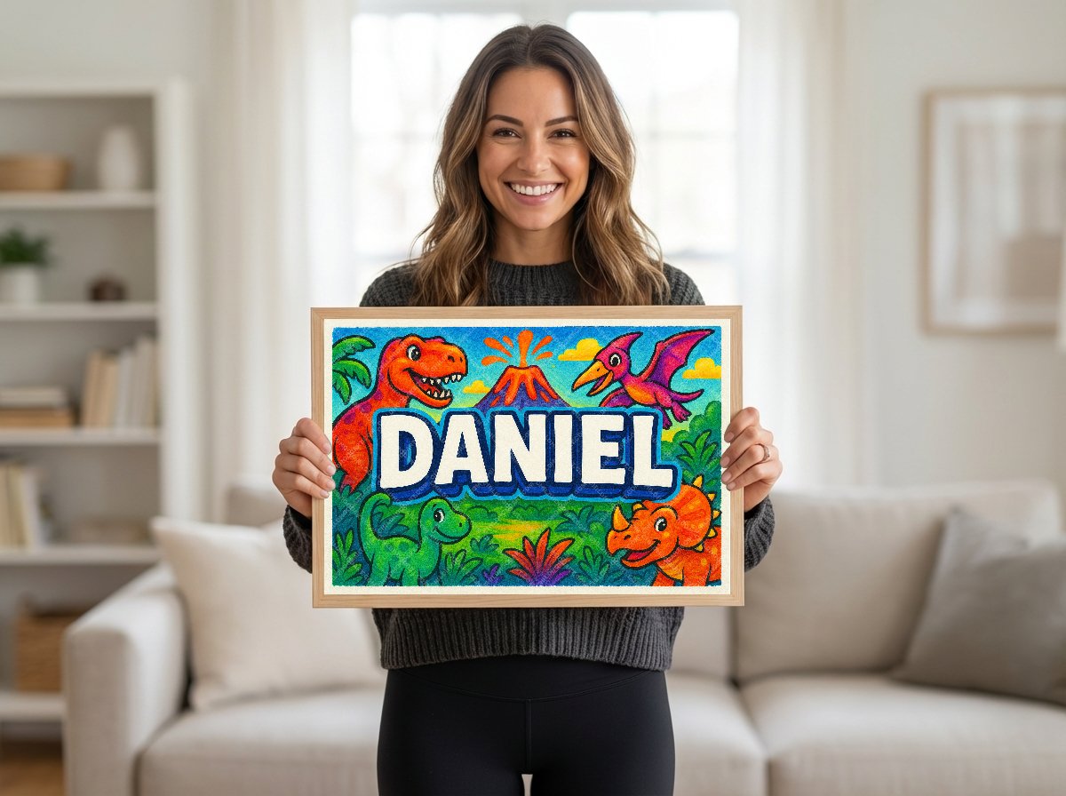 Personalized name art for Daniel