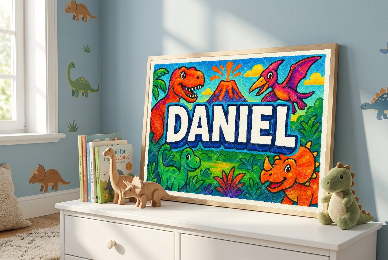 Personalized name art for Daniel