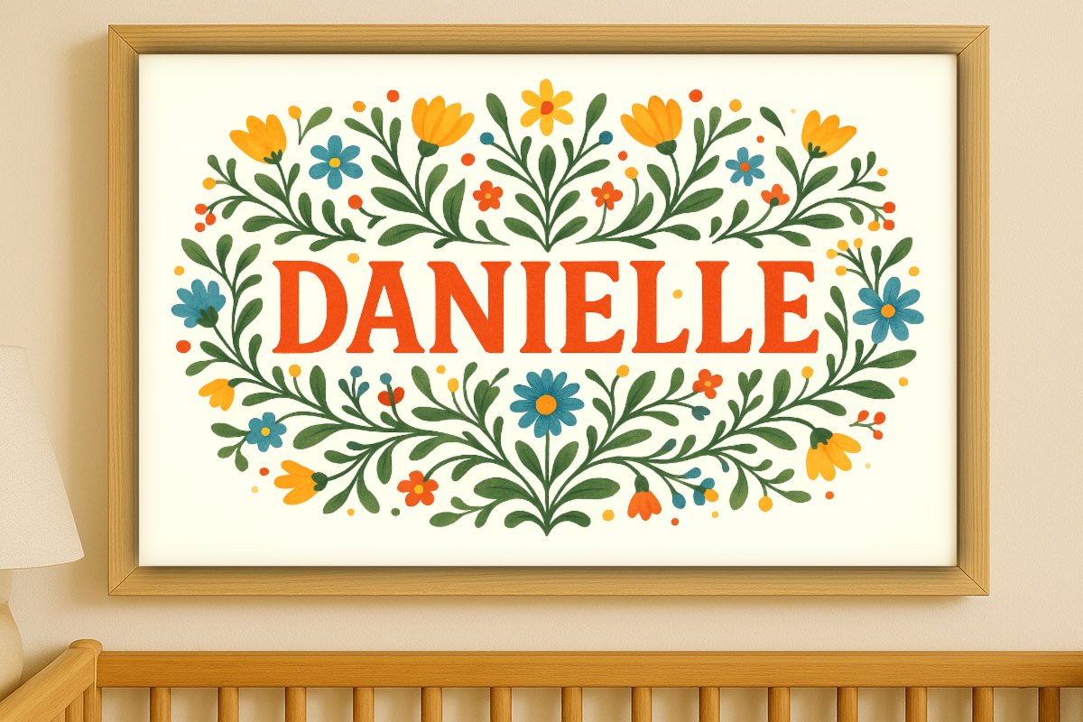 Danielle Personalized Art - Simple Floral 156