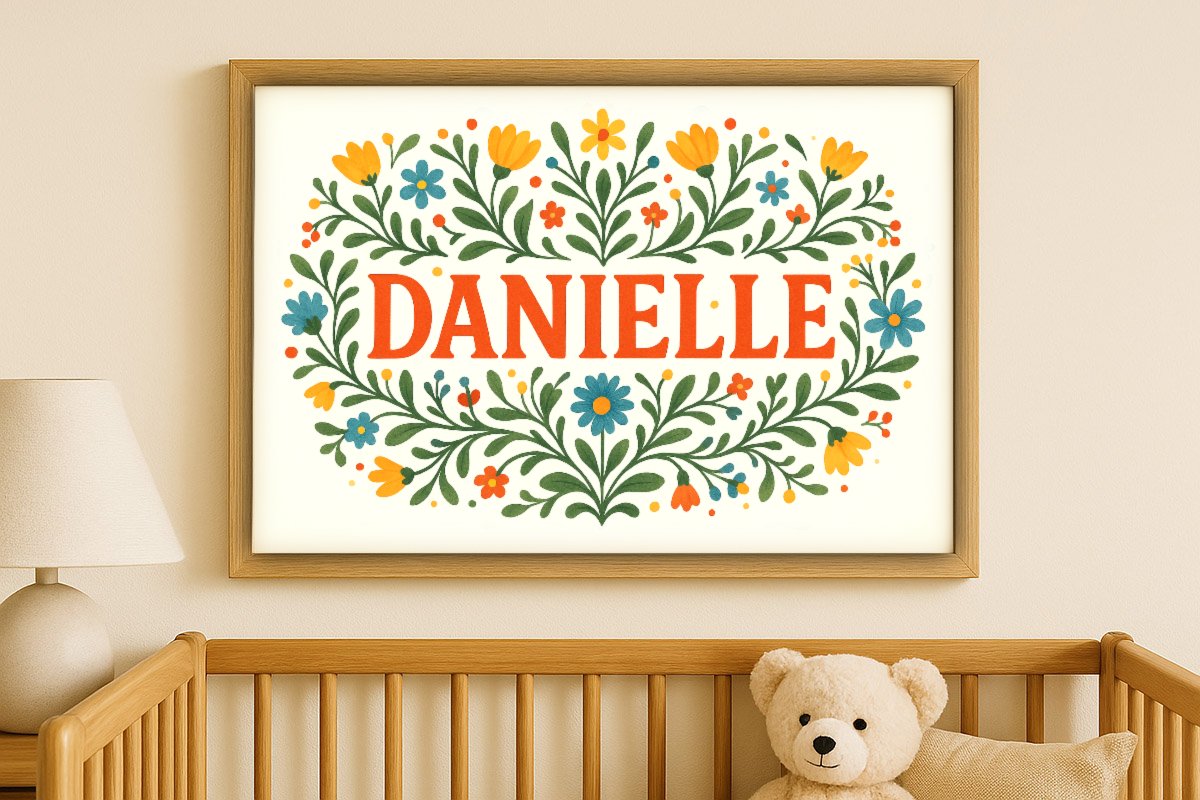Danielle Personalized Art - Simple Floral 156