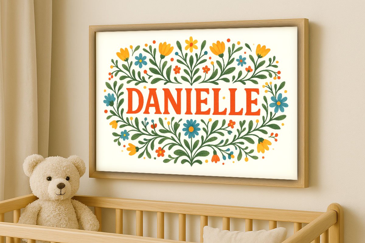 Danielle Personalized Art - Simple Floral 156