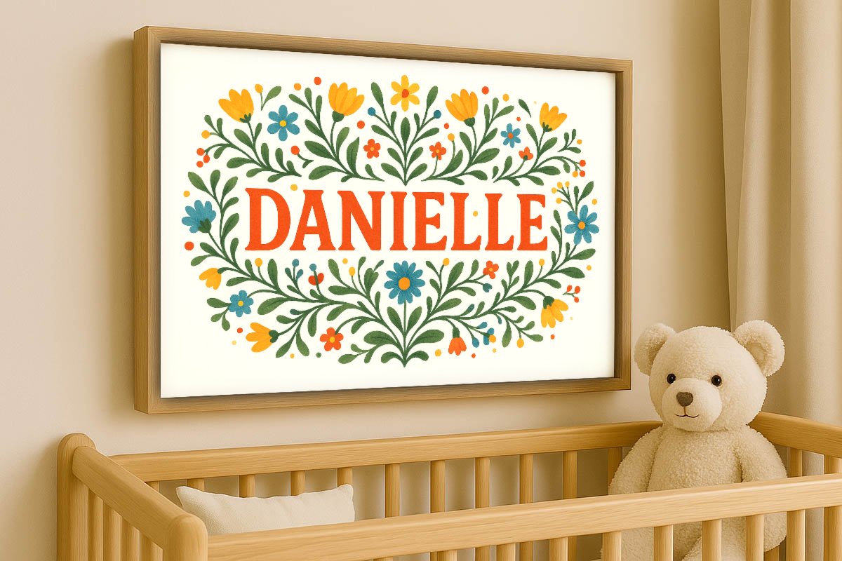 Danielle Personalized Art - Simple Floral 156