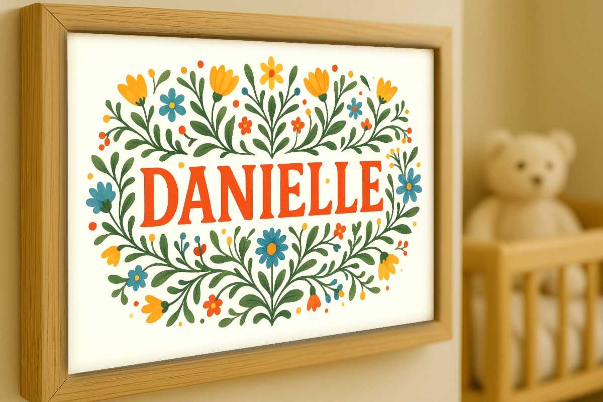 Danielle Personalized Art - Simple Floral 156