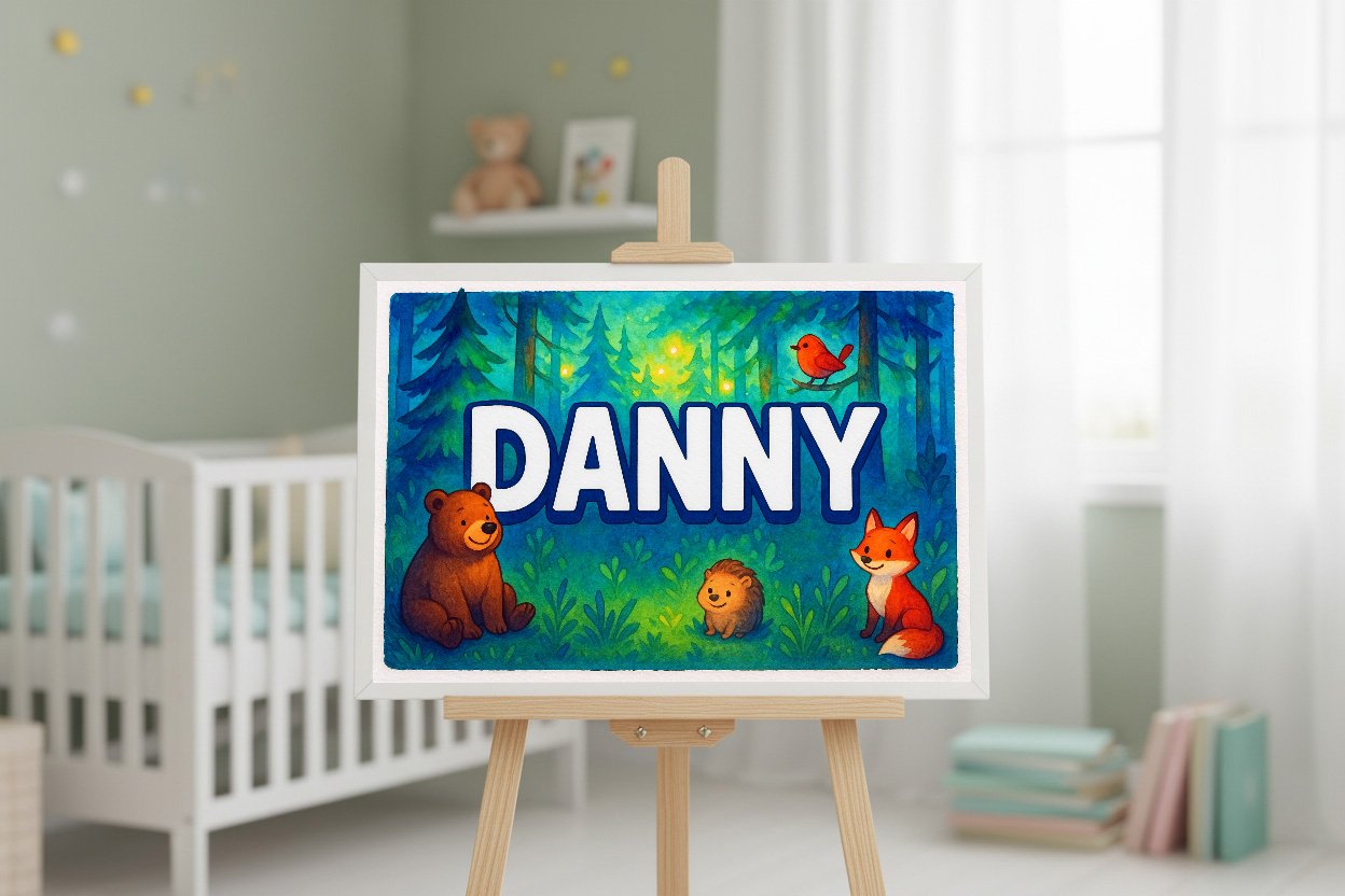 Personalized name art for Danny