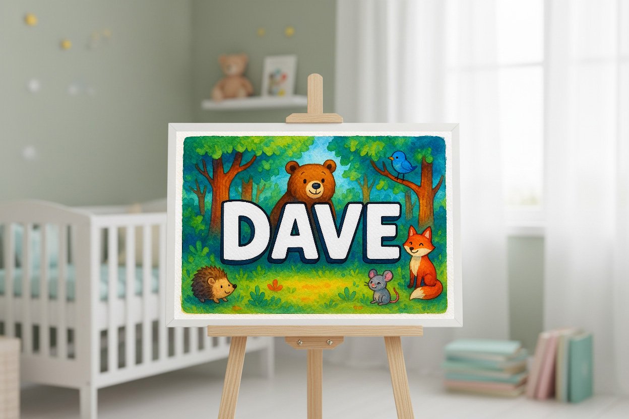 Personalized name art for Dave