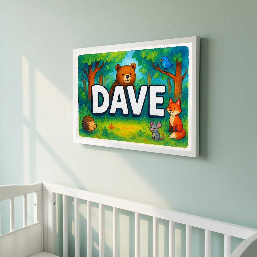 Personalized name art for Dave