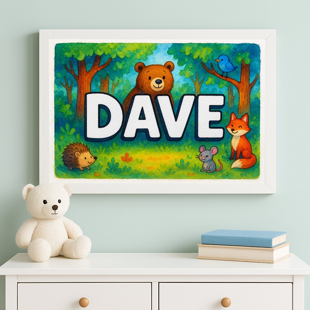 Personalized name art for Dave