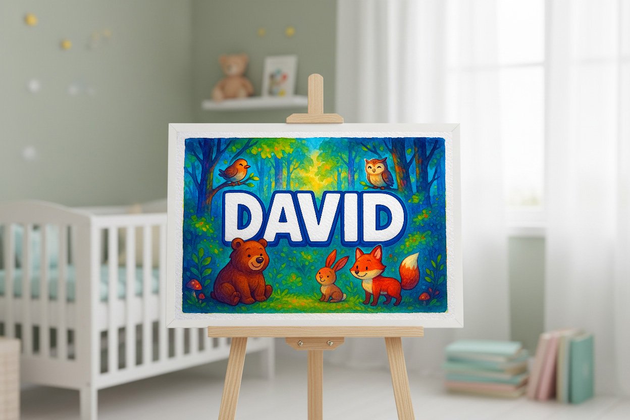 Personalized name art for David