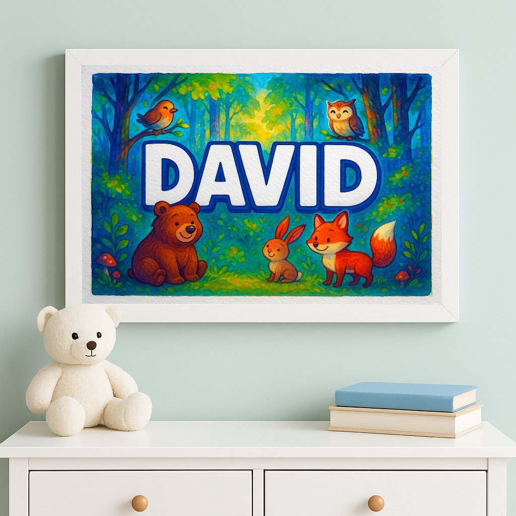 Personalized name art for David
