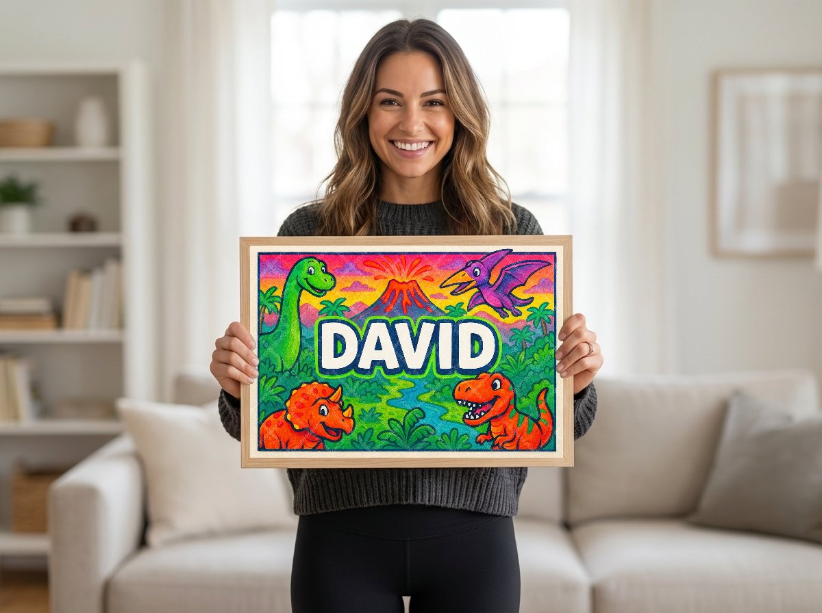 Personalized name art for David