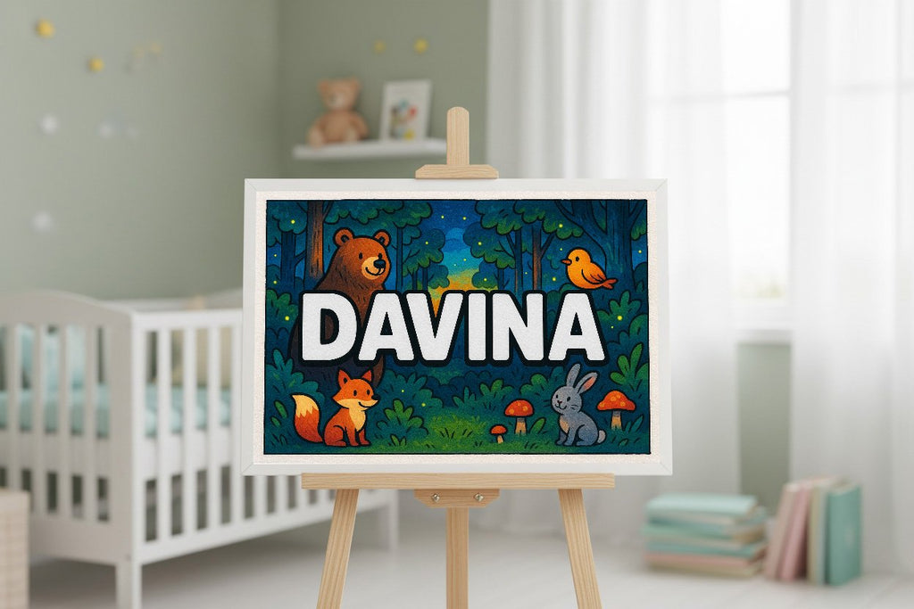 Personalized name art for Davina