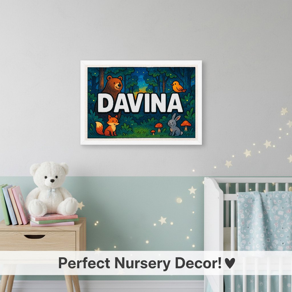Personalized name art for Davina