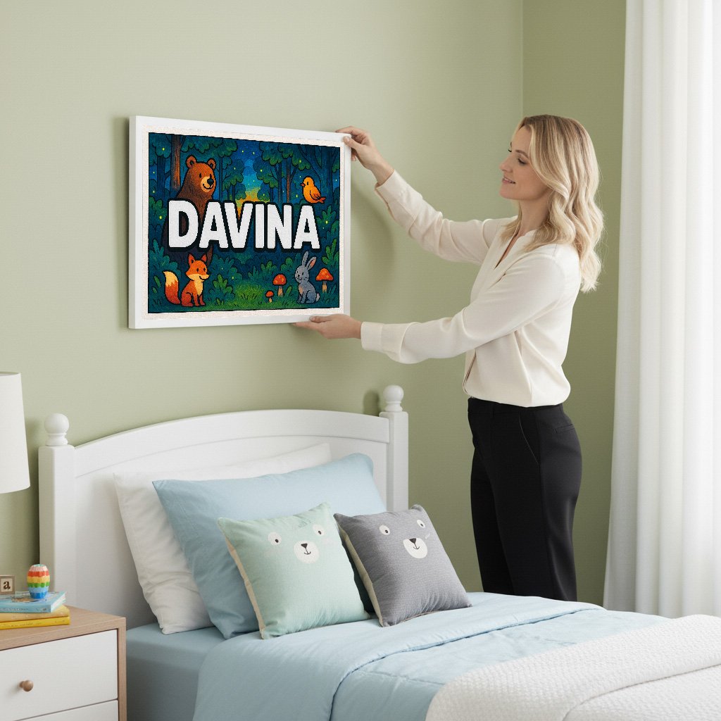 Personalized name art for Davina