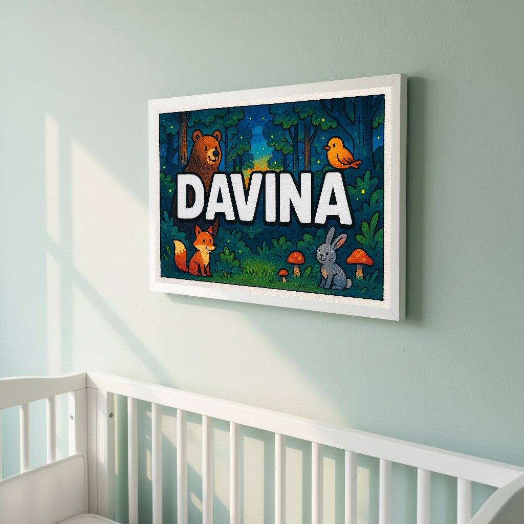 Personalized name art for Davina