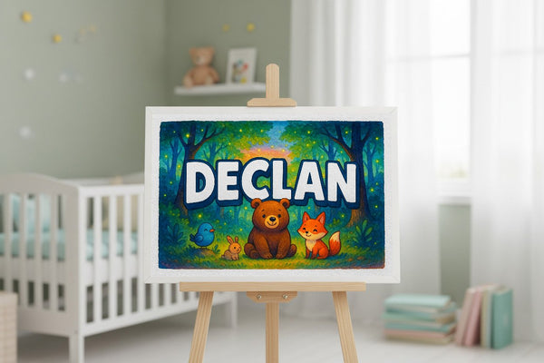 Declan’s Personalized Forest Friends Art