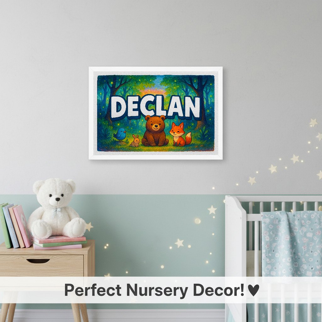 Personalized name art for Declan