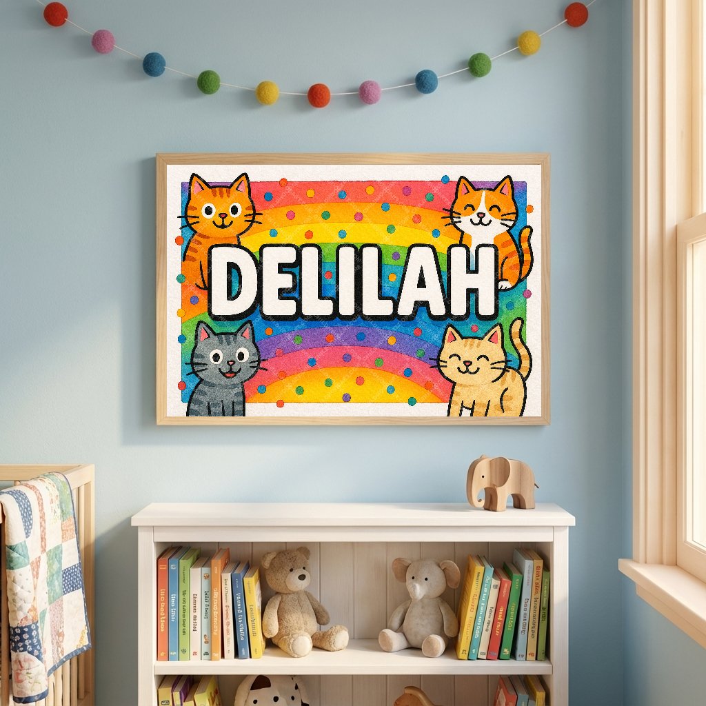 Personalized name art for Delilah