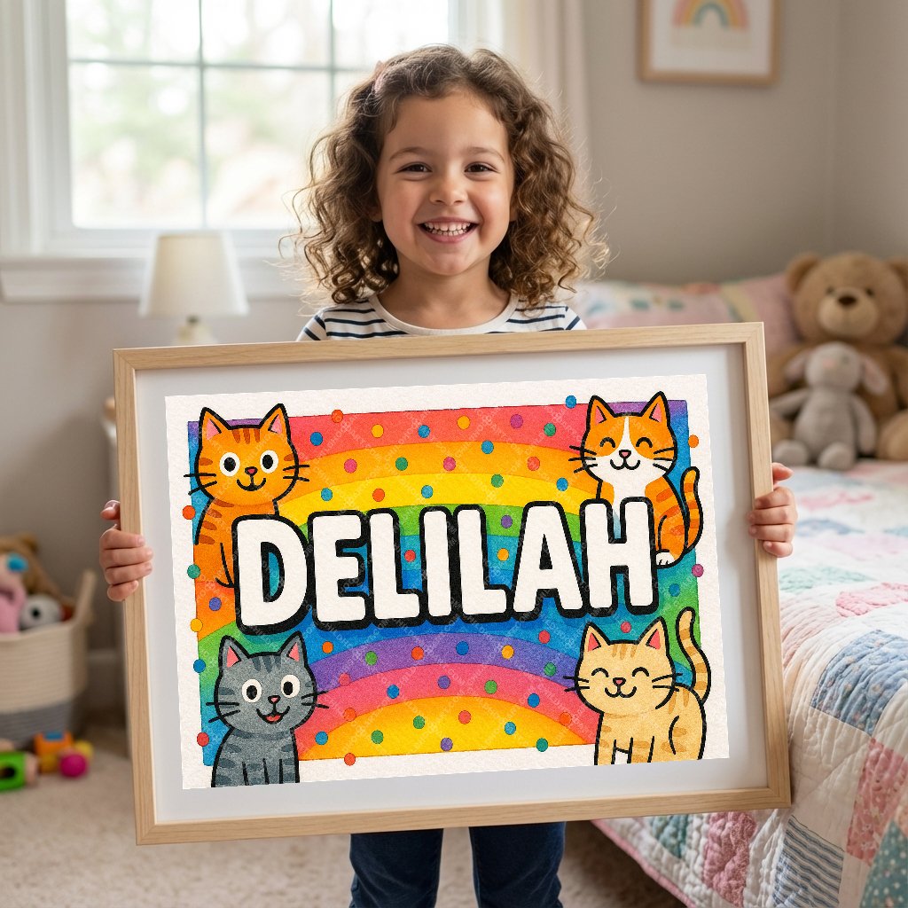 Personalized name art for Delilah