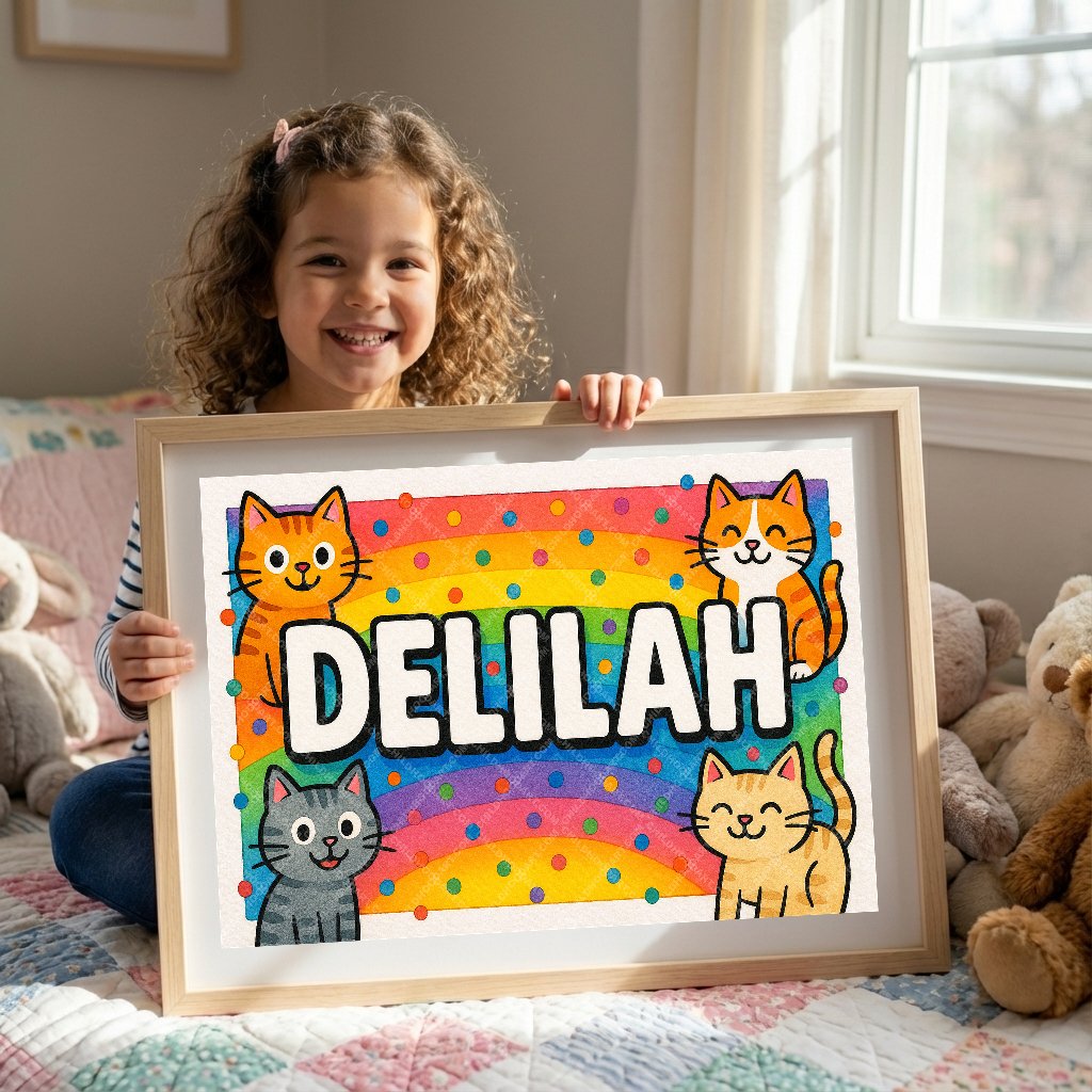 Personalized name art for Delilah