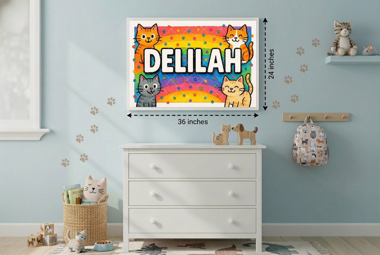 Personalized name art for Delilah