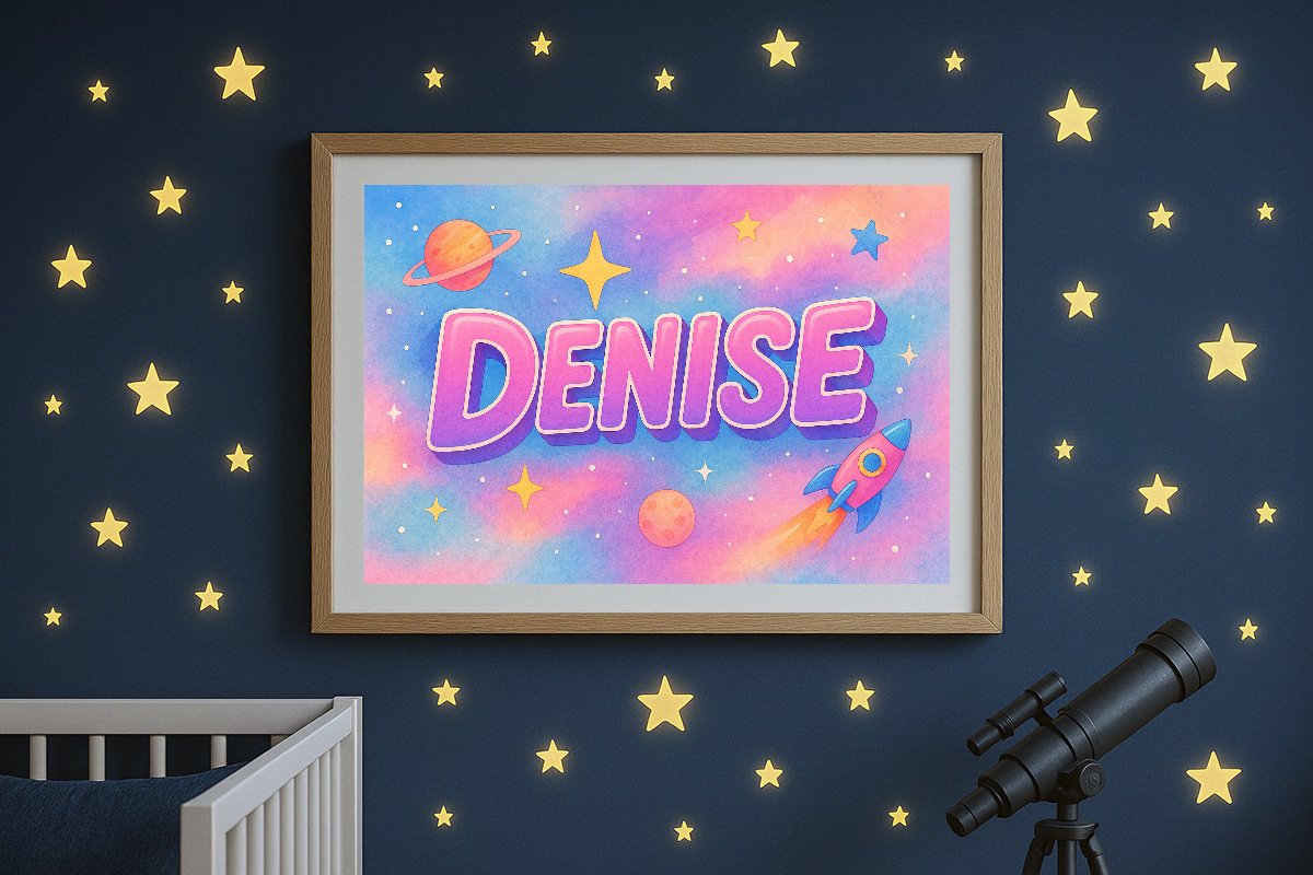 Denise Personalized Outer Space Art 2030