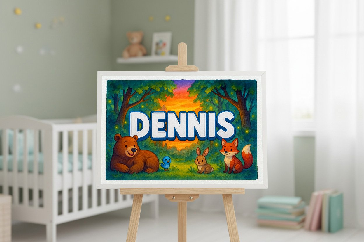 Personalized name art for Dennis