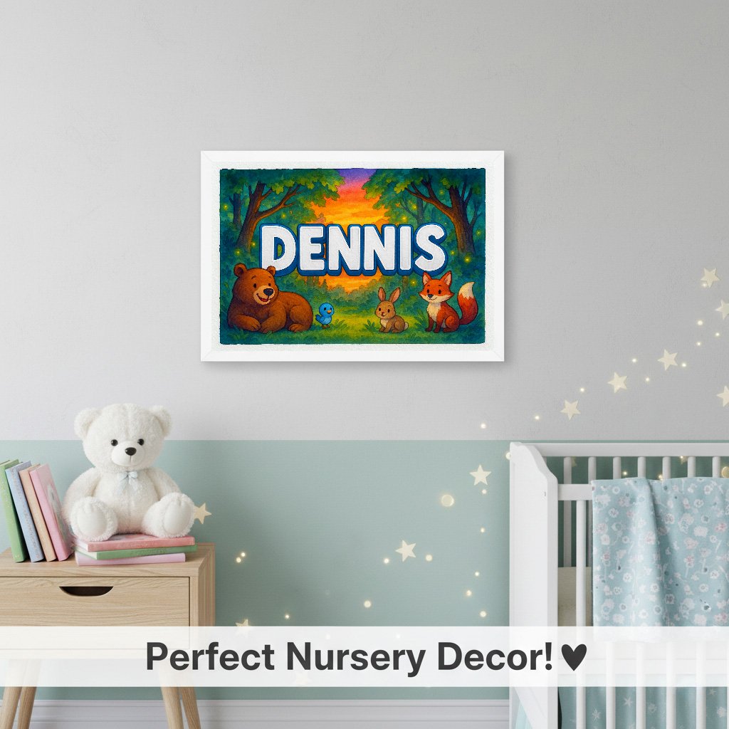 Personalized name art for Dennis