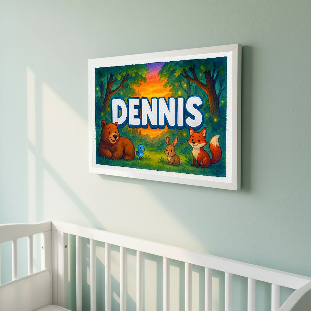 Personalized name art for Dennis