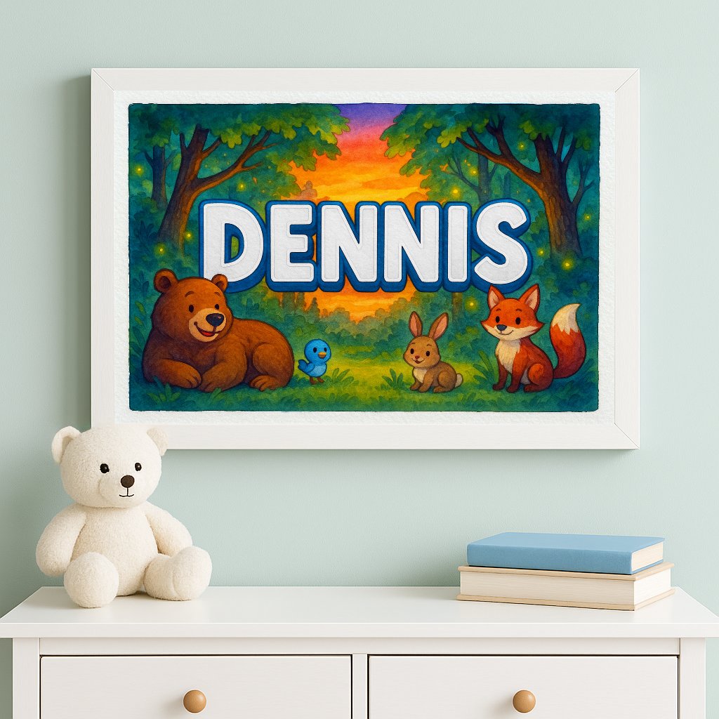 Personalized name art for Dennis