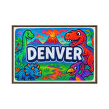 Denver Name Art - Dinosaur Adventure personalized wall print for kids