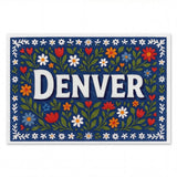 Denver Name Art - Floral Farmhouse personalized wall print for kids