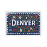 Denver Name Art - Floral Farmhouse personalized wall print for kids