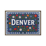 Denver Name Art - Floral Farmhouse personalized wall print for kids
