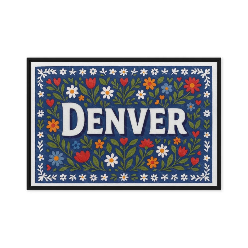 Denver Name Art - Floral Farmhouse personalized wall print for kids
