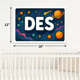 Des Name Art - Space Explorers personalized wall print for kids