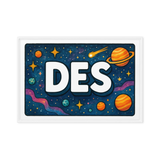 Des Name Art - Space Explorers personalized wall print for kids