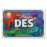 Des Name Art - Dinosaur Adventure personalized wall print for kids