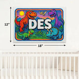 Des Name Art - Dinosaur Adventure personalized wall print for kids