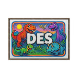 Des Name Art - Dinosaur Adventure personalized wall print for kids