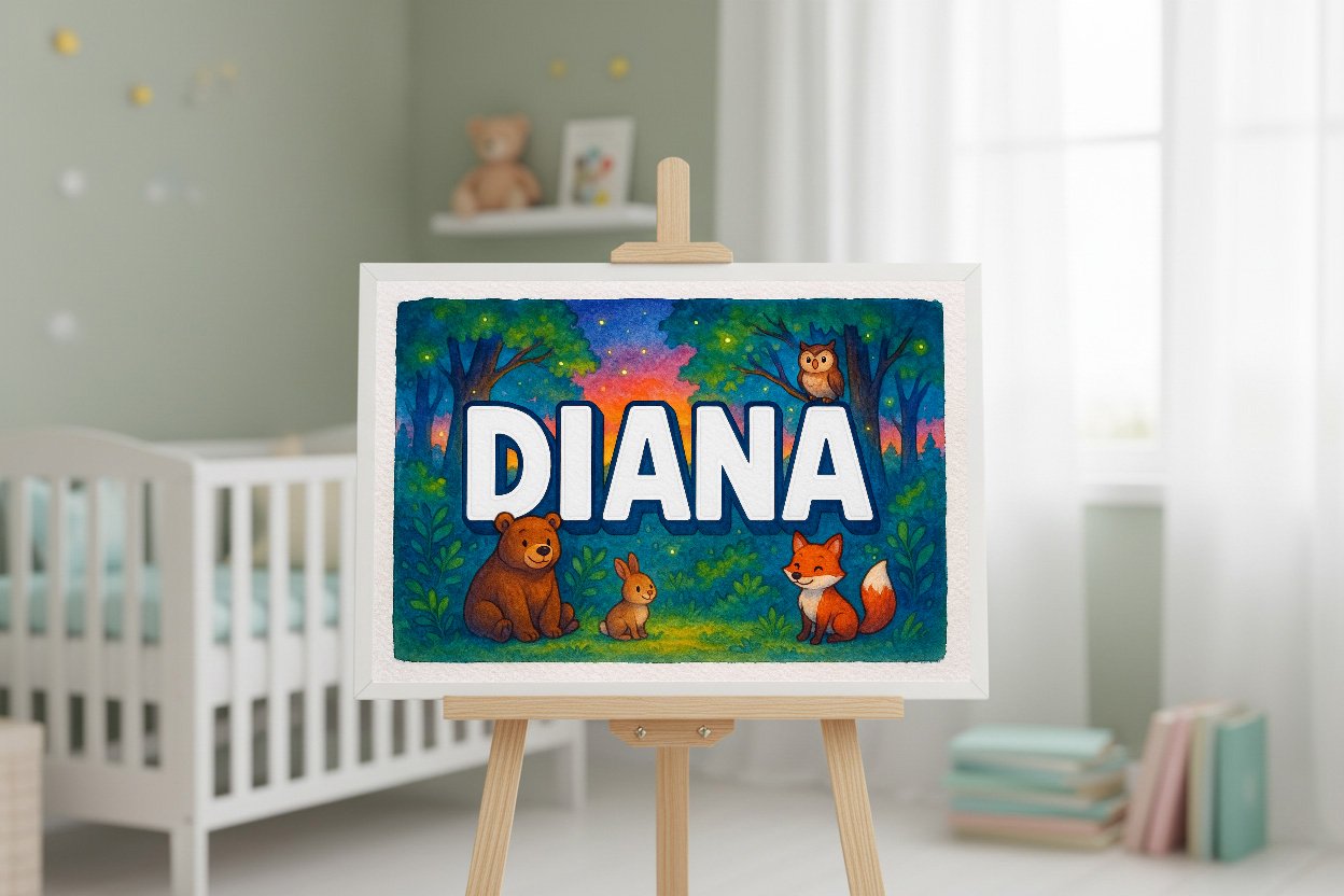 Personalized name art for Diana