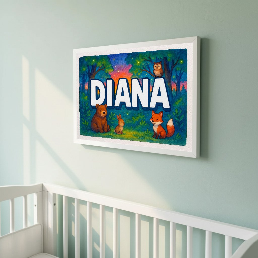 Personalized name art for Diana