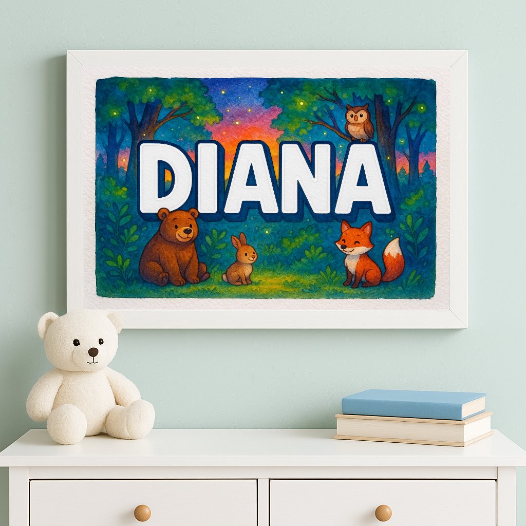 Personalized name art for Diana