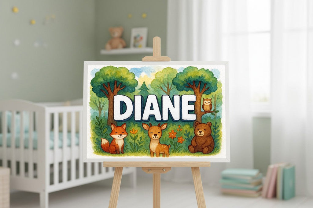 Personalized name art for Diane