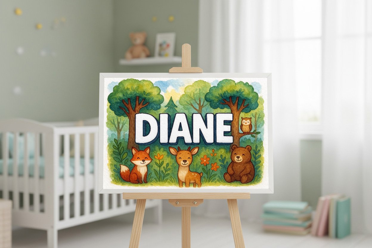 Personalized name art for Diane