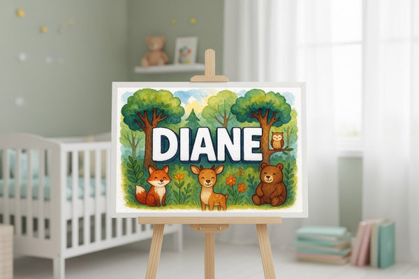 Diane’s Personalized Forest Friends Art