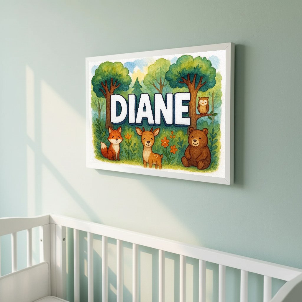 Personalized name art for Diane