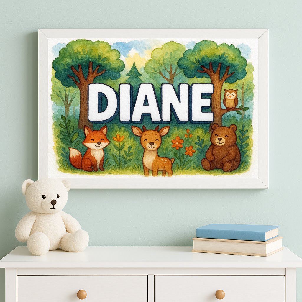 Personalized name art for Diane