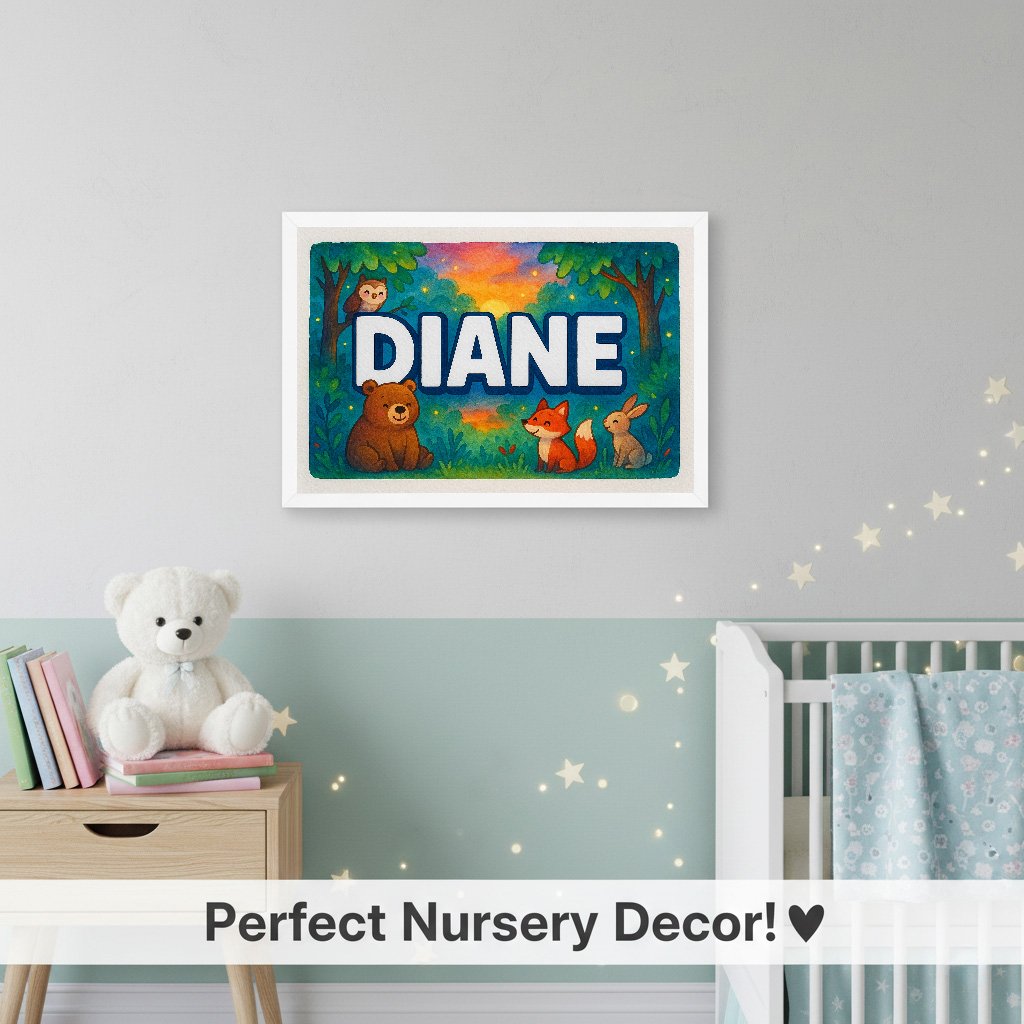 Personalized name art for Diane