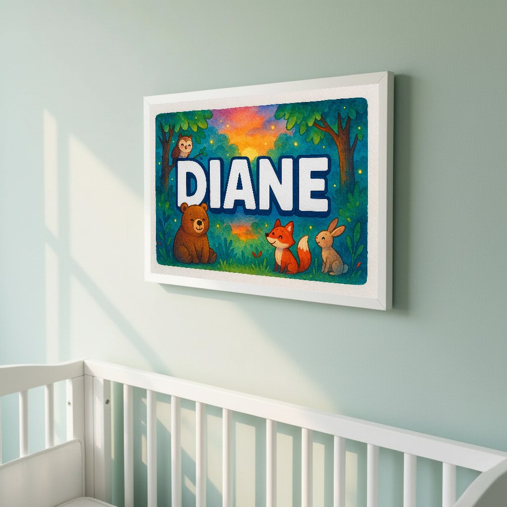 Personalized name art for Diane