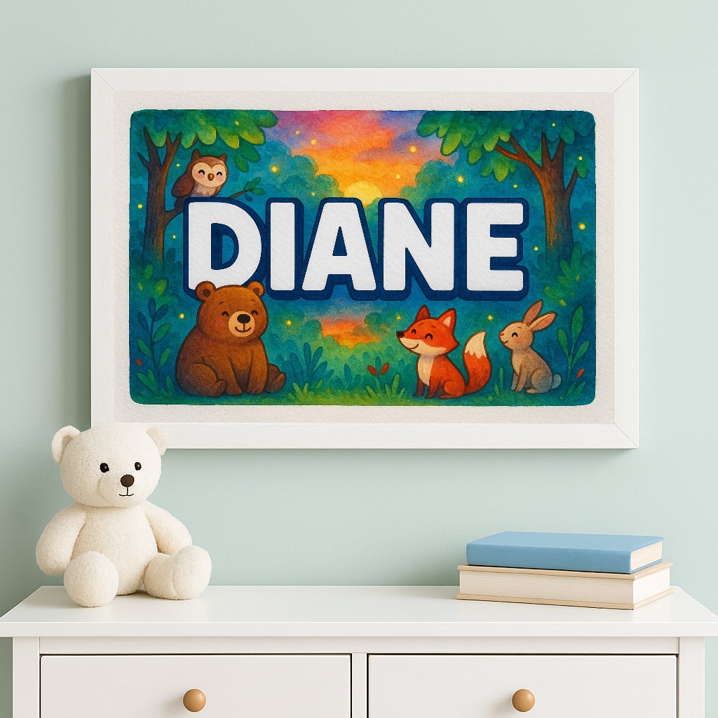 Personalized name art for Diane